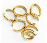 Large Stainless Steel Gold Pvd Oval Bail Jewelry Part 24pcs